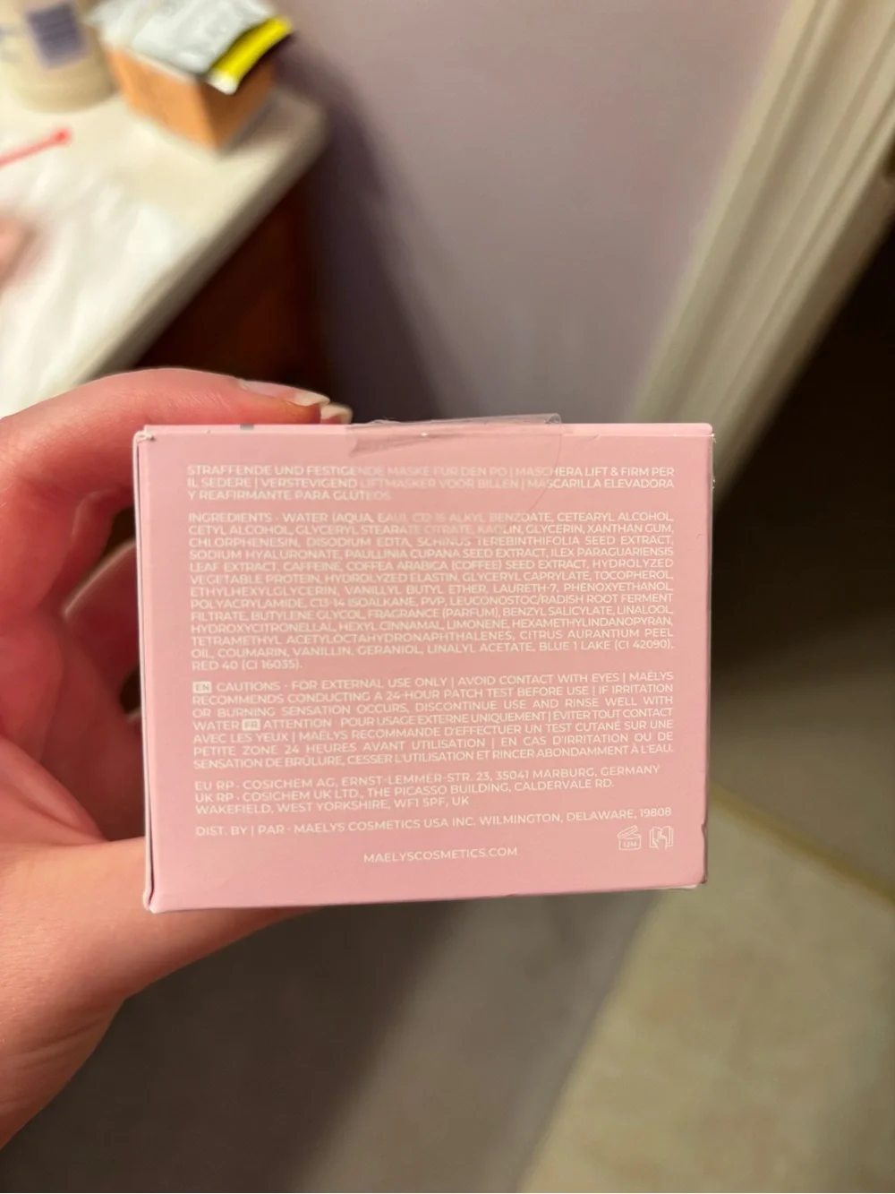 MAËLYS B-TIGHT Lift & Firm Booty Mask — Pink